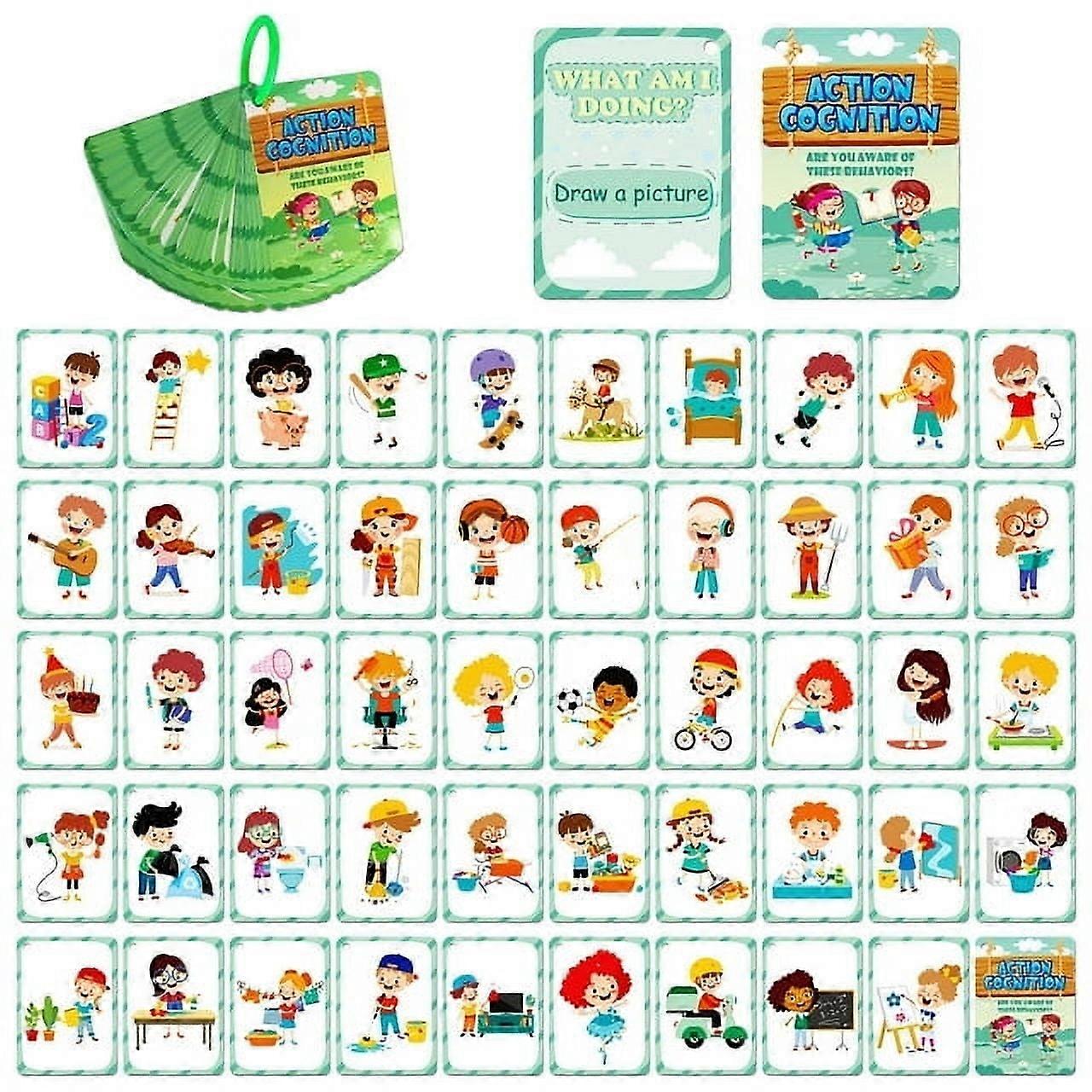 Behavioral Cognitive Action Flash Cards, 50 Count
