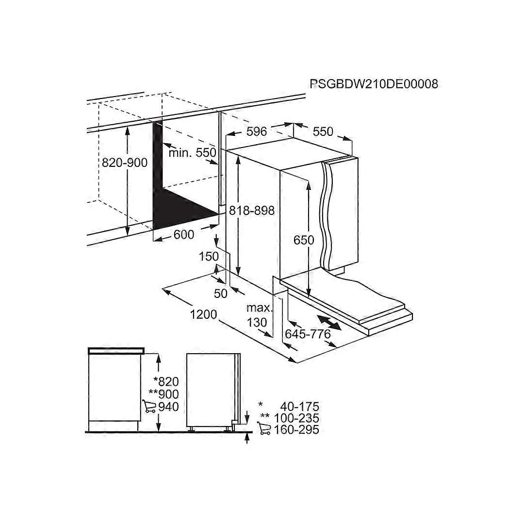 Electrolux Esl5315lo Totalmente Integrable 13 Cubiertos E