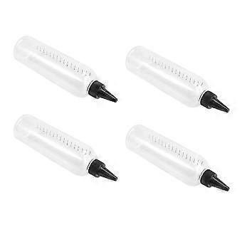 Frascos aplicadores de tintura de cabelo para uso doméstico, conjunto com 4 unidades, multiuso.