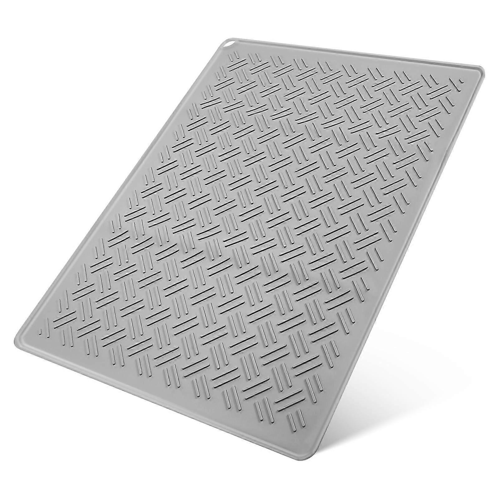 Silicone Dish Drying Mat for Kitchen Counters with Fast Draining Feature 4Pcs