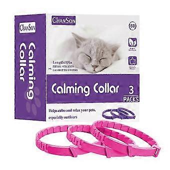 [Aktion] 3er-Pack Beruhigendes Pheromonhalsband für Katzen und Hunde, Entspannungshalsband zur Linderung von Angstzuständen, verstellbar und langlebig
