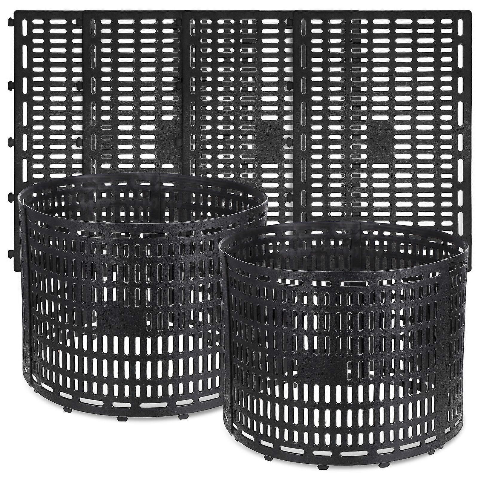 8pcs Tree Trunk Protector Tree Protective Fence Tree Guards Tree Trunk Covers Garden Guards Sapling Protector Black