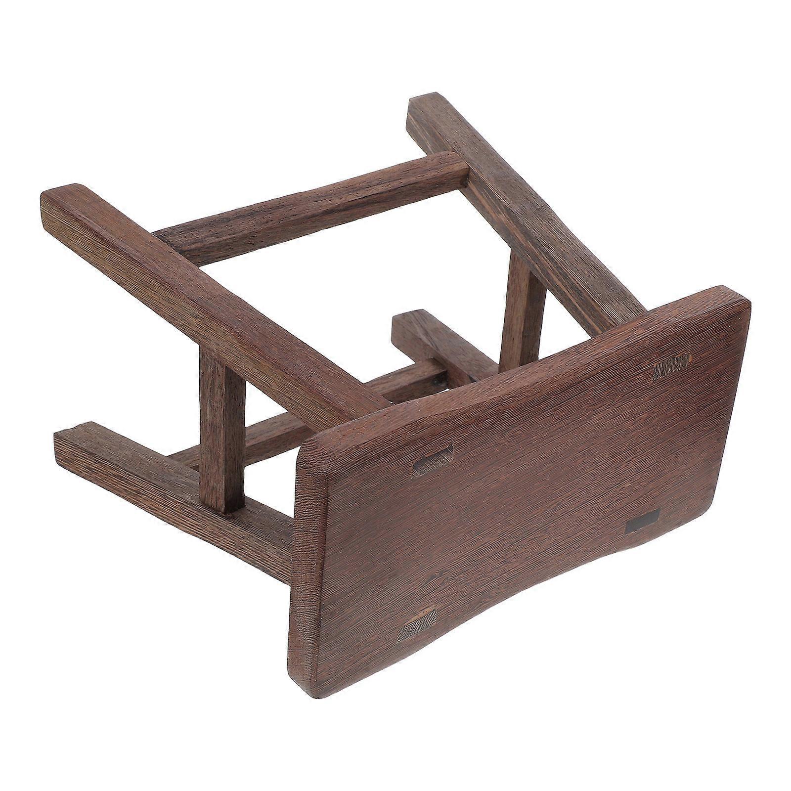 Solid Wooden Step Stool for Children Versatile Light Brown Wood Bench