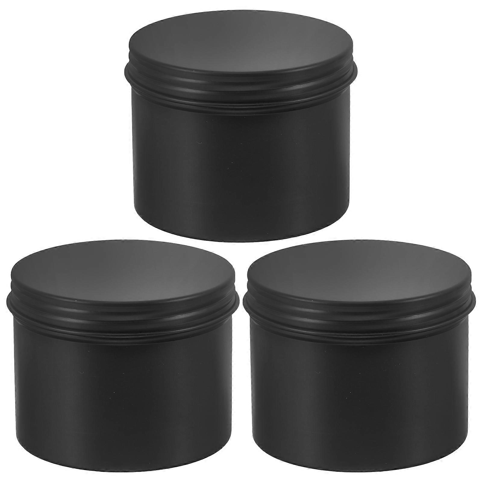 3Pcs Aluminum Soap Box Multi-Function Storage Case Black