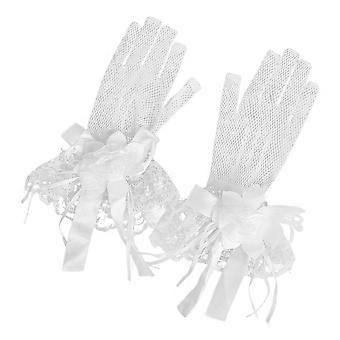 Women Wedding Gloves Knitting Net Material Simple Style Suitable For Photo Studio Photography M 1Pair