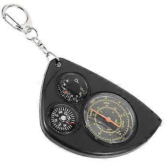 Boussole d’extérieur Boussole de mesure en métal compacte noire 7.50X5.00X0.50CM Orientation de la carte 1Pack