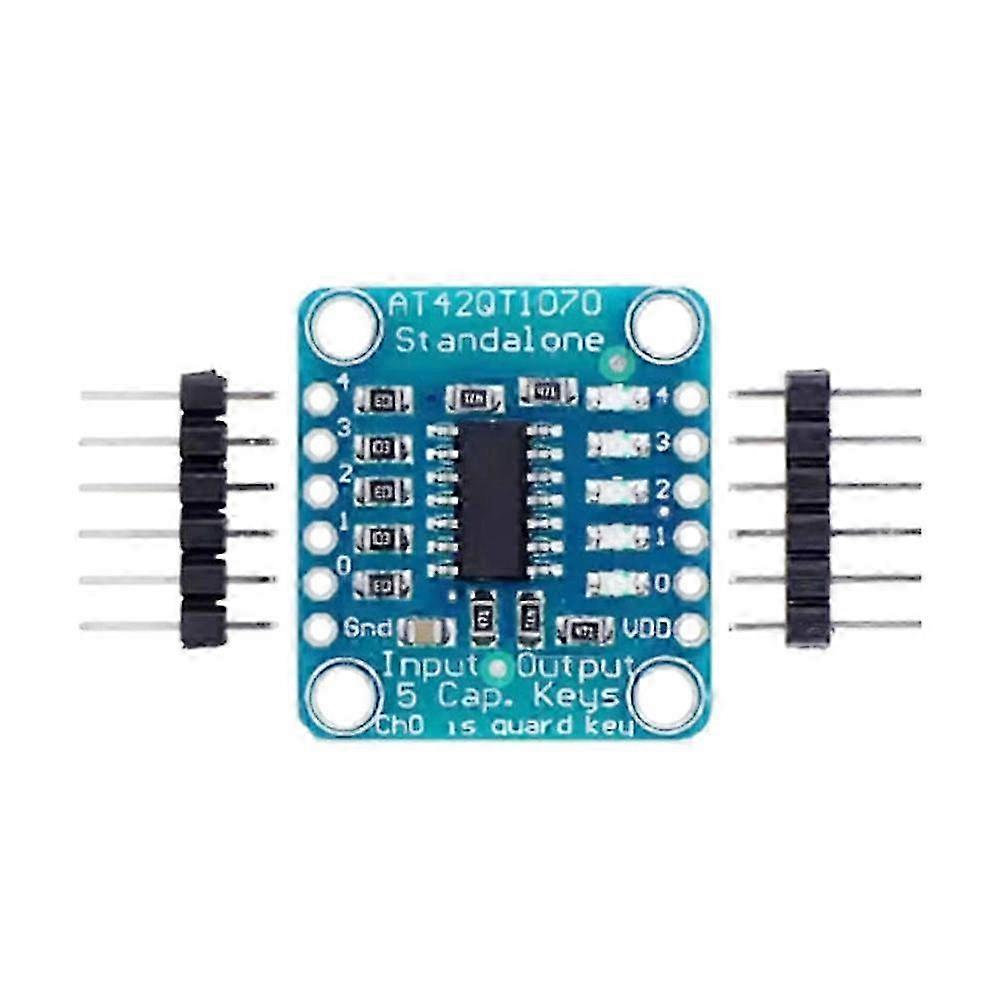 AT42QT1070 Touch Sensor Breakout Board 5-Key Capacitive Touch Pad DIY Electronic Indicator Multiple Capacitive Sensing