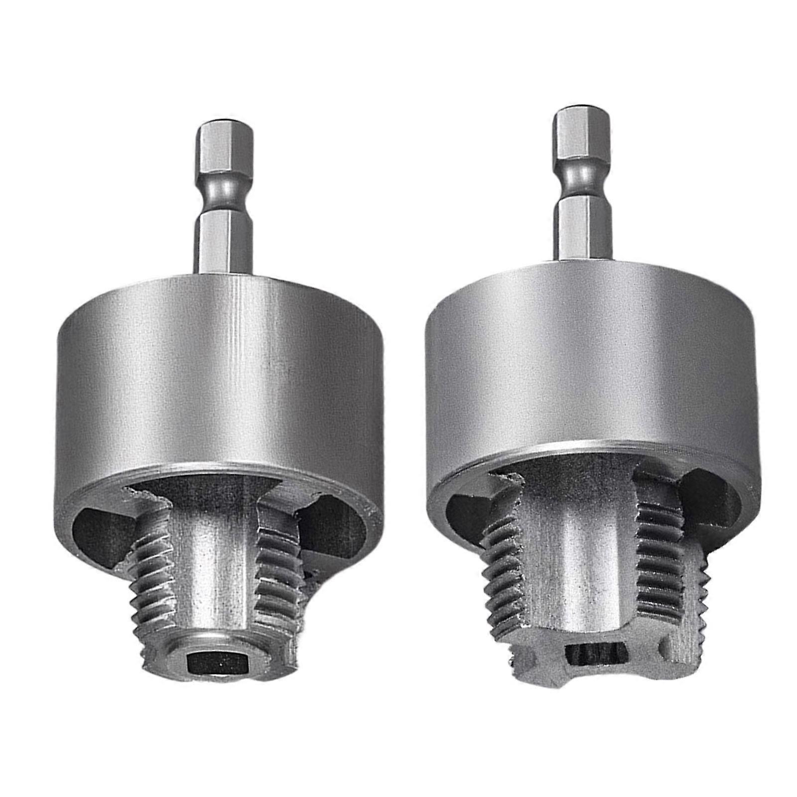 Pipe Thread Cutting Tool,Pipe Threading Tool for Internal & External PVC Plastic Pipe 1/2" 3/4" Pipe Threader Multicolor