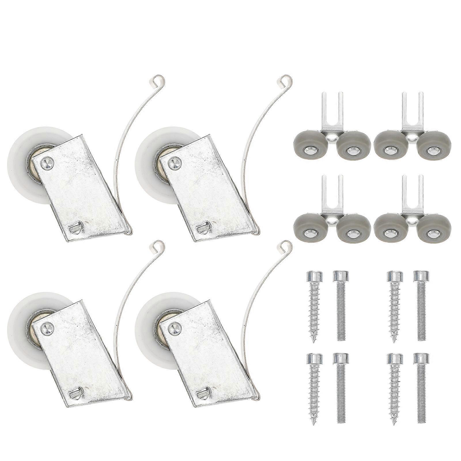 4 Sets Sliding Cabinet Door Track Wardrobe Buffer Roller Door Roller Supply