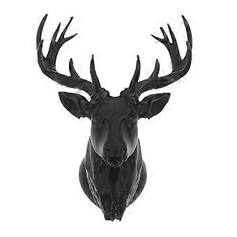 Decorazione da parete con testa di cervo in miniatura: corna di cervo in plastica in stile boho per decorazioni per case delle bambole - Scultura decorativa da parete a forma di renna per soggiorno e camera da letto