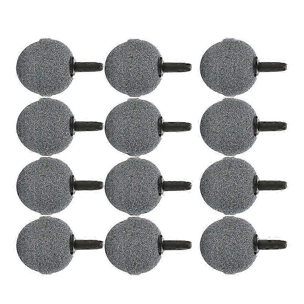 12Pcs Grey Fish Tank Air Stone Durable Mineral Bubble Diffuser