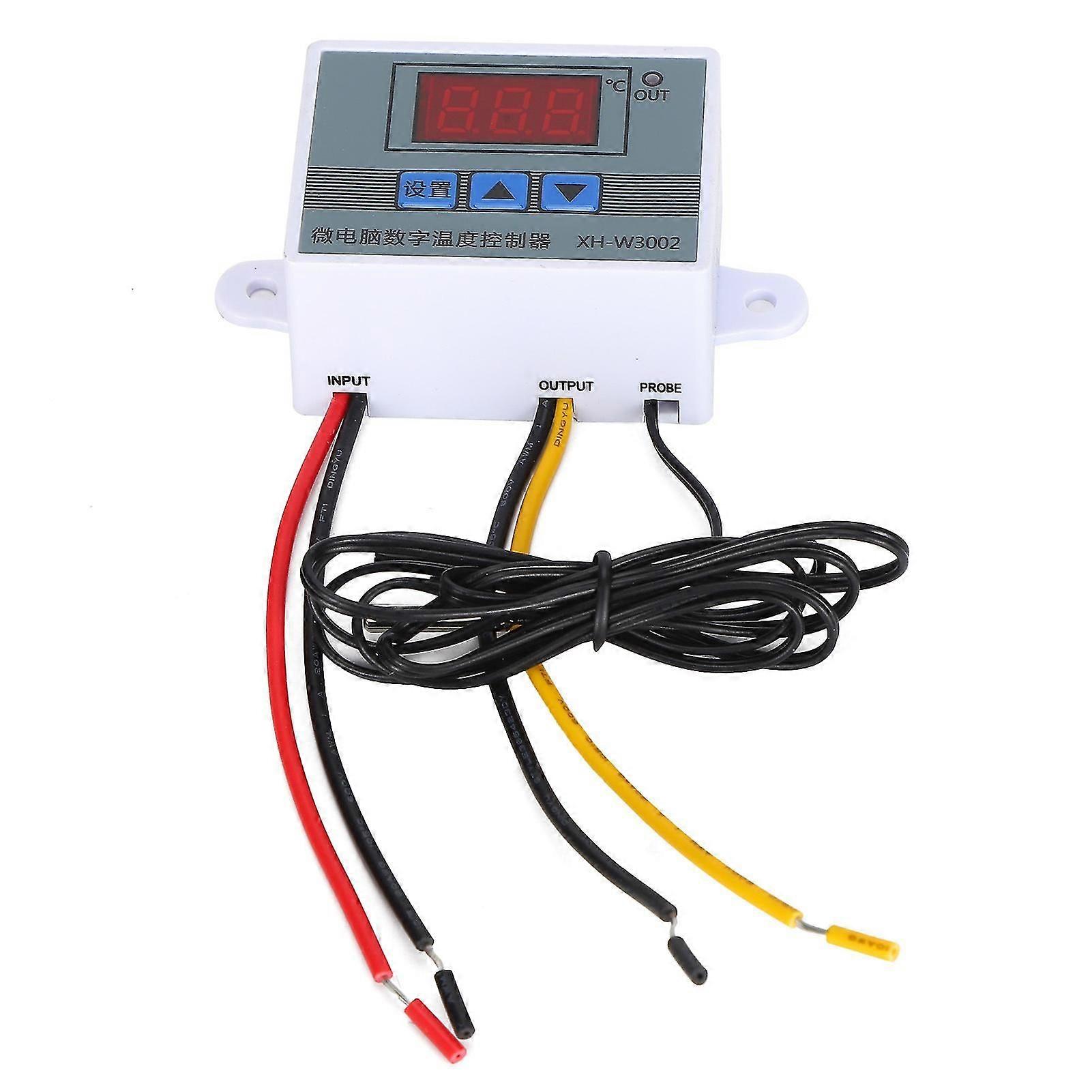 Microcomputer Digital Temperature Controller, 0.1C Accuracy, Programmable Heating/Cooling for Incubator, Aquarium, Breeding - 110-220V