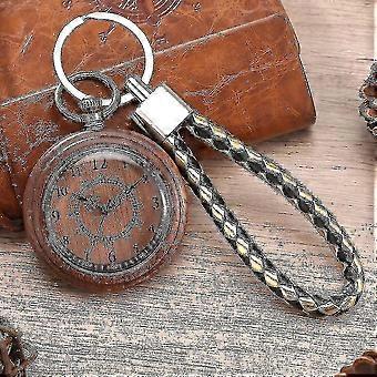 Moda Vintage Drewniany mechanizm kwarcowy Drewniana koperta Zegarki kieszonkowe