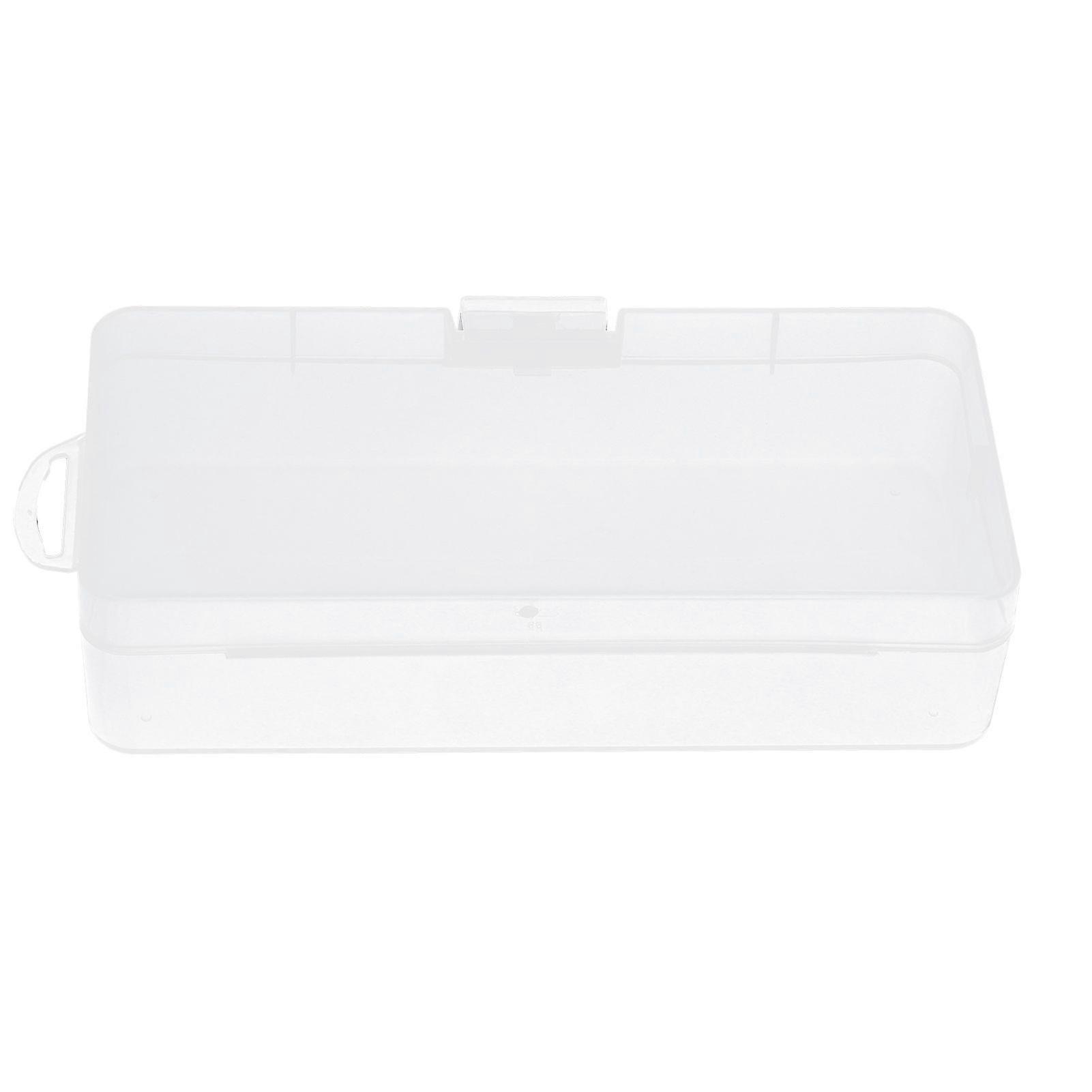 Plastic Storage Box Rectangular Transparent Digital Electronic Accessories Fall Resistant Box with Flip Cover