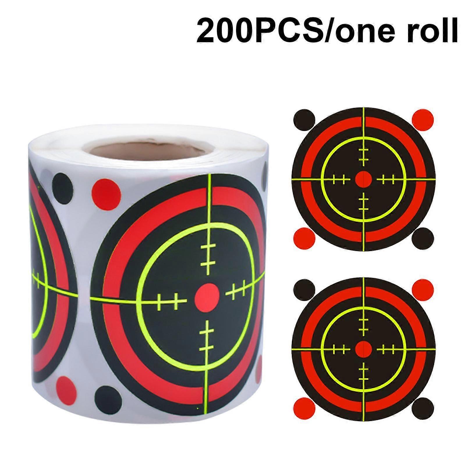 200pcs/roll Targets Stickers Shooting Range Fluorescent Splatter Marksmanship