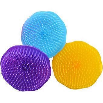3 piezas de champú Cepillos Cepillos masajeadores de cabeza Peines para lavar el cabello Cepillos adelgazantes de spa (color aleatorio)
