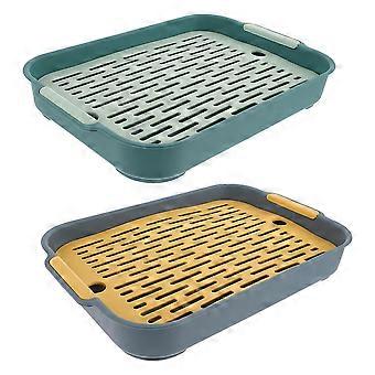 Rabbit Litter Box Plastic for Indoor Bunny Toilet 2Pcs Assorted Color