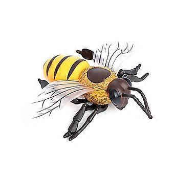Large Realistic Bee Figurine, Yellow and Black Plastic Insect Model, Educational Toy for Kids, Home Decoration, 15x16x4 cm  Bug Figurine for Learning 
