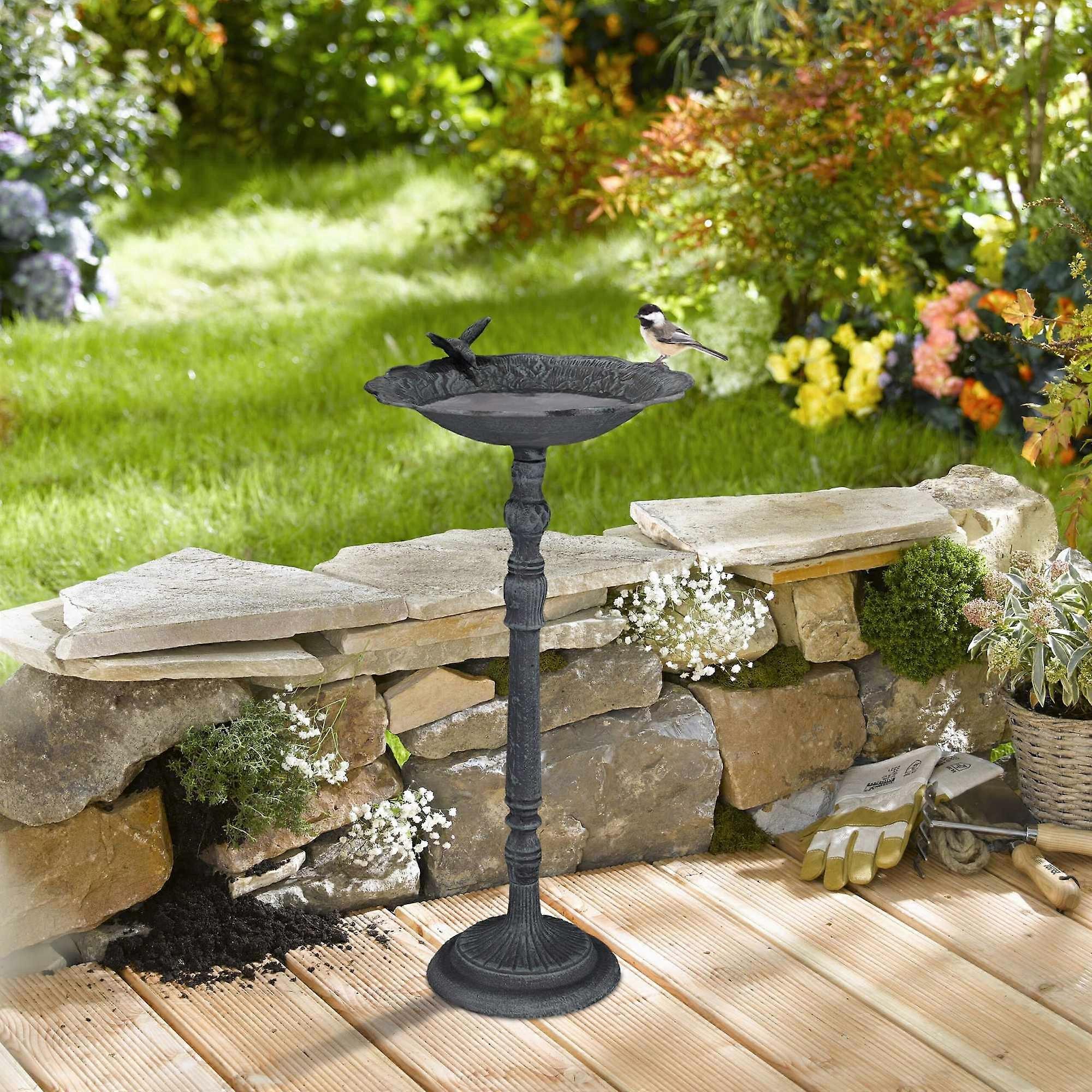 Cast iron bird bath