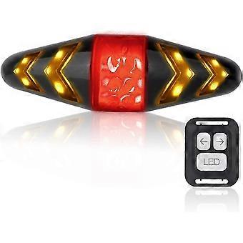Bike Taillight With Turn Signals Usb Rechargeable Ultra Bright Led Safety Warning Rear Brake Lights Wireless Remote Control 4 Modes Waterproof Suitabl