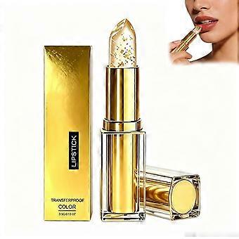 pH Adjusting Colour Changing Lipstick  Gold Crystal, 24H Long Lasting Transfer-Proof Moisturizing Glossy Lip Balm, Hydrating & Nourishing Formula 3.5g