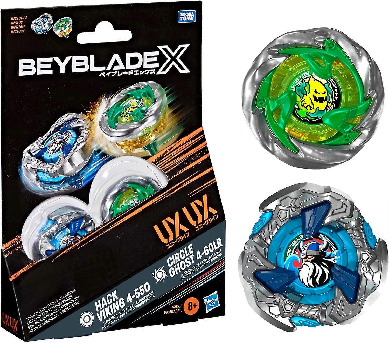 Beyblade X Dual Pack Hack Viking 4-550 (Stamina) & Circle Ghost 4-60LR (Attack)