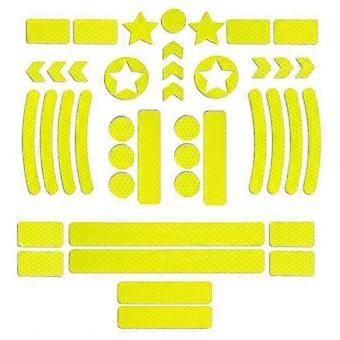 42pcs reflecterende stickers, reflecterende helm fietsstickers reflecterende stickers, fietsreflecterende tape, nachtveiligheidsstickersvoor de fiets, rolstoelen, mot
