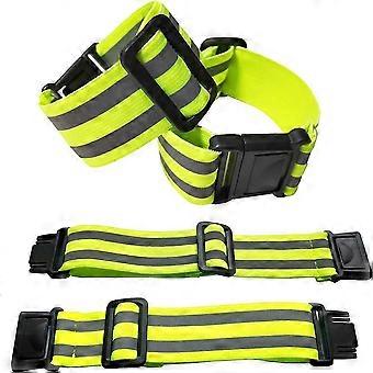 High Visibility Reflective Armbands Elastic Safety Armbands for Running Cycling, 130cm