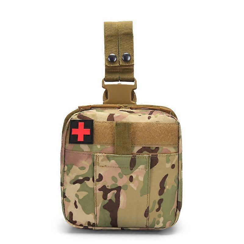 Empty Tactical Pouch Tool Organizer with Front Patch Panel and Webbing