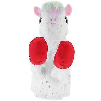 Cartoon Boxing Unicorn Hand Puppet Plush Toy Interactive