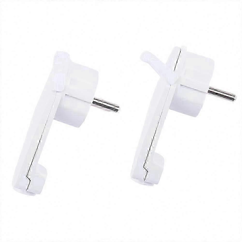 Flat & Angled Schuko Plugs, 2pcs White, 250 V (16 A) EU Plug