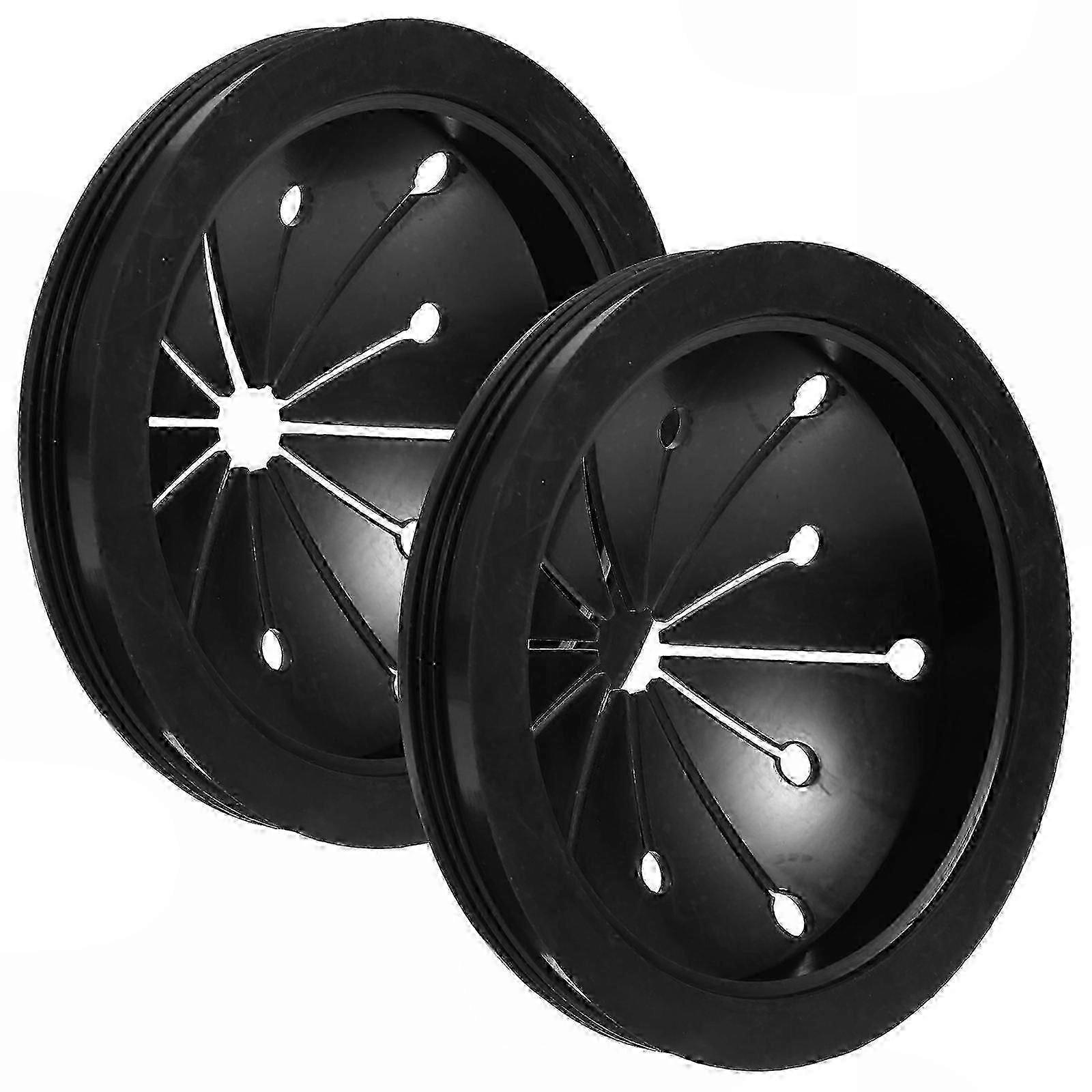 Kitchen Sink Garbage Disposal Covers, Black, 2 Pcs