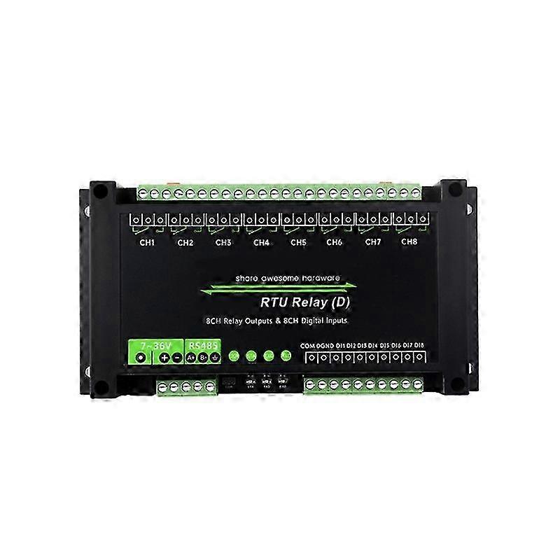 Industrial Modbus RTU 8-Channel Relay Module, RS485 Digital Input with Multi Isolation