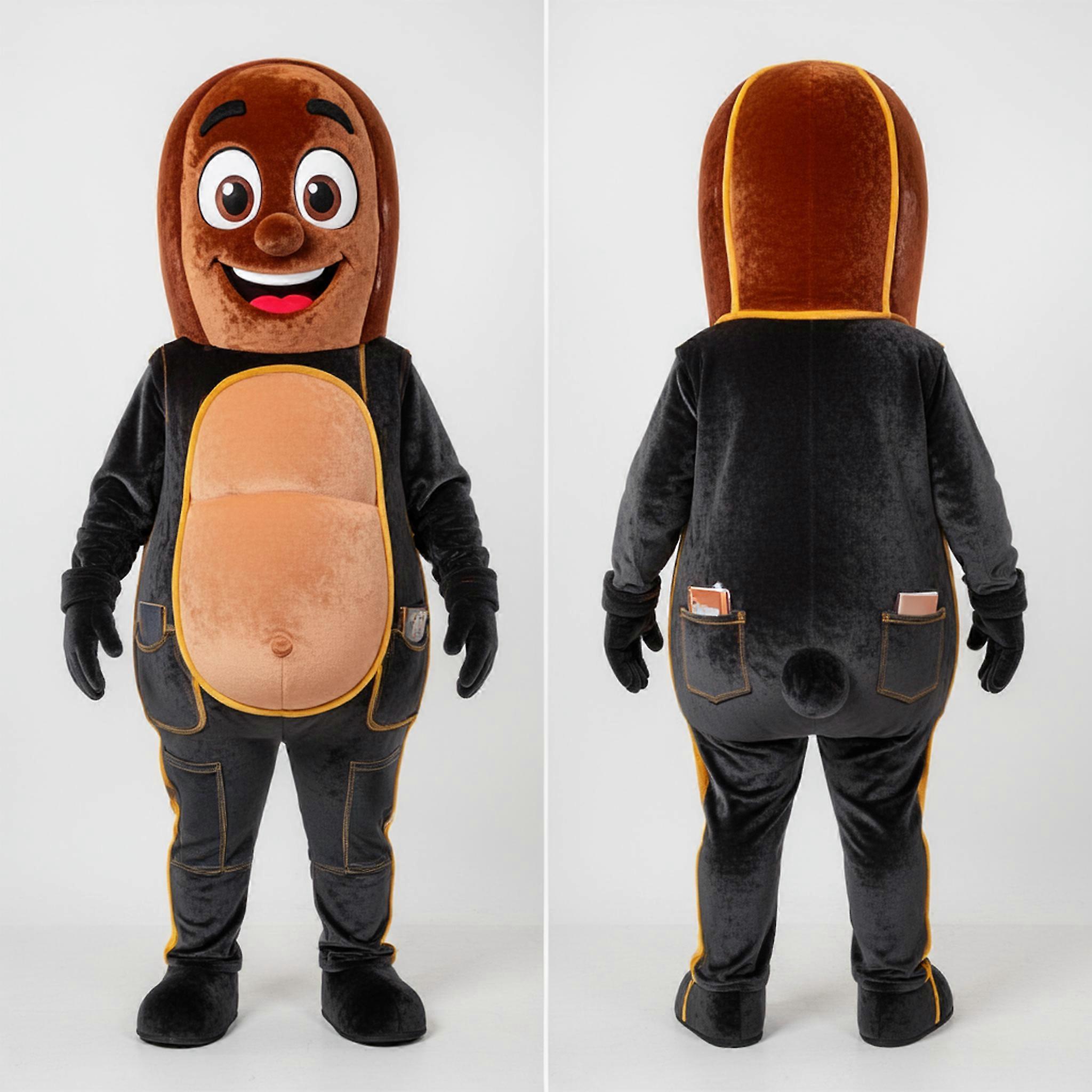 MASTICOT Charcoal Velvety Currywurst Mascot