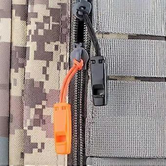 Silbatos de emergencia portátiles de 5 piezas con cordón trenzado para acampar al aire libre y hacer senderismo. Silbato de señalización de seguridad. Color aleatorio.