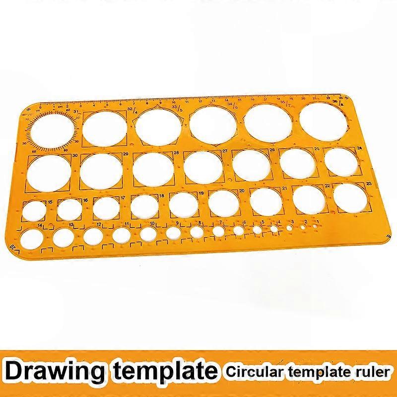 Geometric and Architectural Design Multifunctional Round Drawing Template Ruler