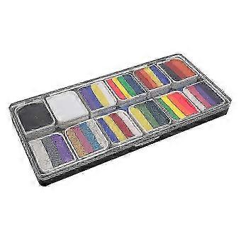 12 Colors Face Body Paint Water Based Halloween Party Ball Game Fan Fancy Body Art Makeup Pigment Db