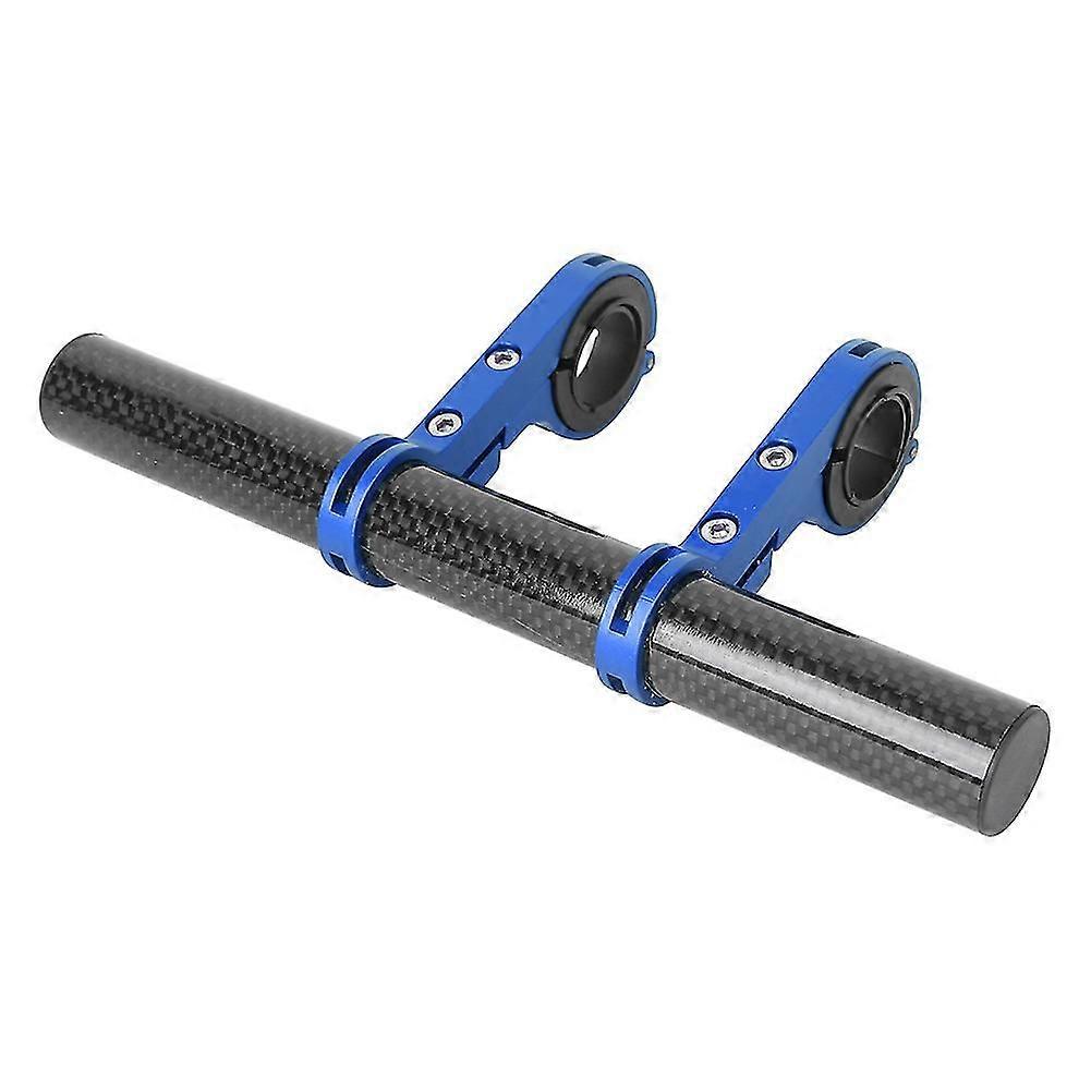 Bike Multifunction Extension Bracket Code Table Light Support Flashlight Stand Carbon Grain Double Clampblue