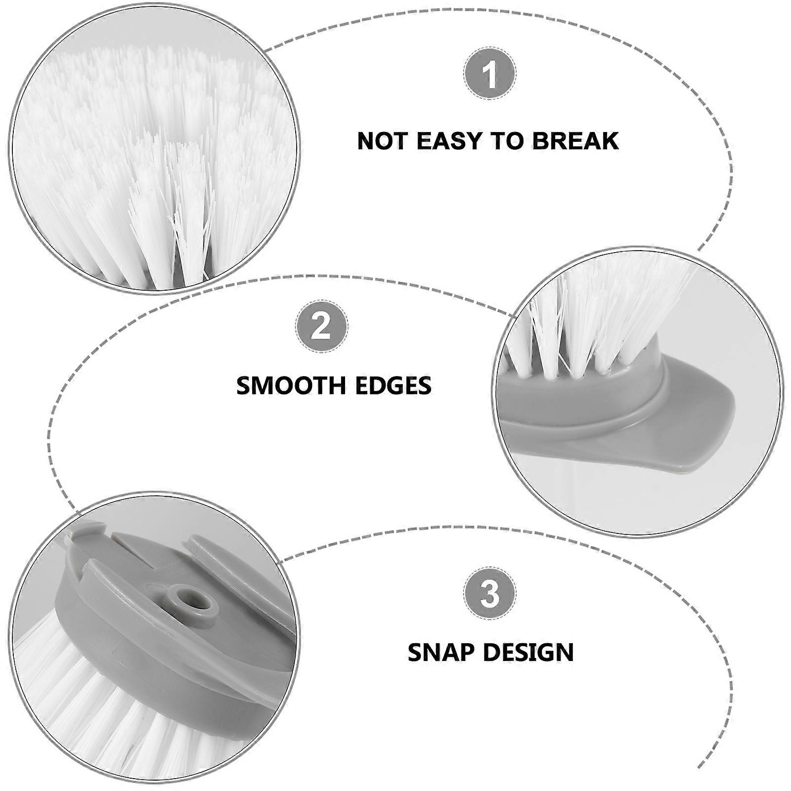 Long Handle Cleaning Brush Head Kitchen Brush Replacement Head 8Pcs Set