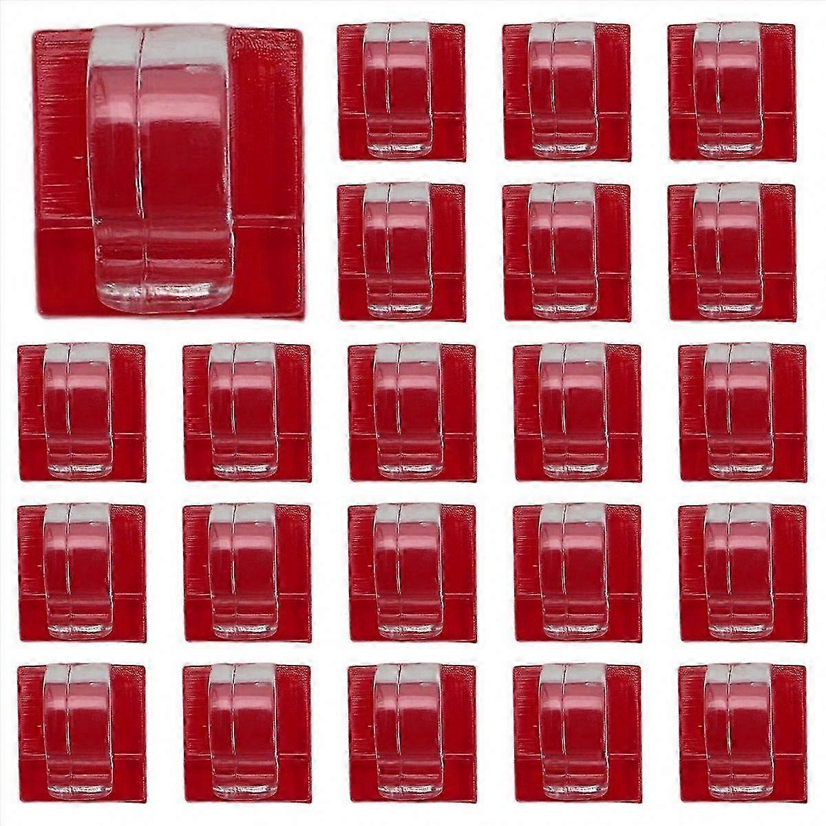 Outdoor String Light Hooks, 30-Pack Clear Clips for Patio, Backyard, and Deck Lighting