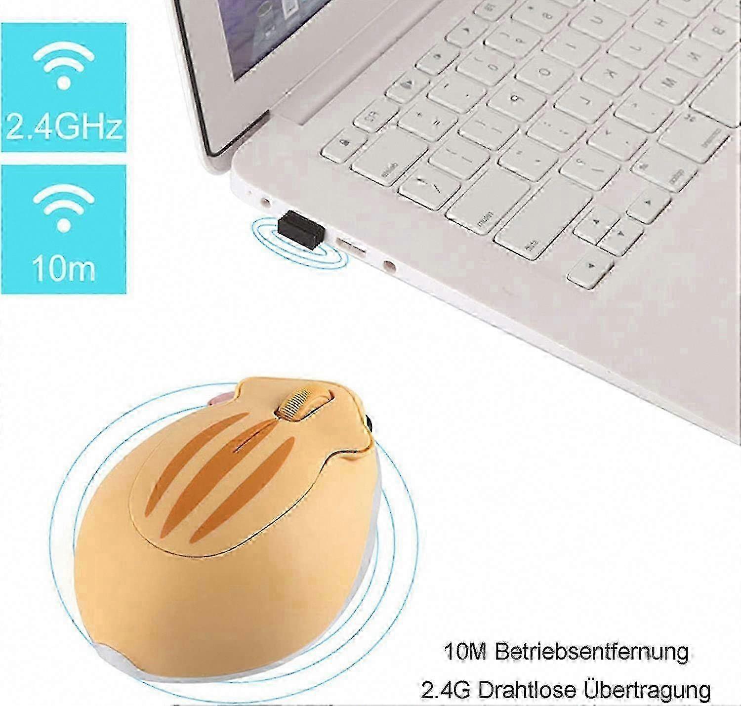 Hamster shape wireless mute mouse