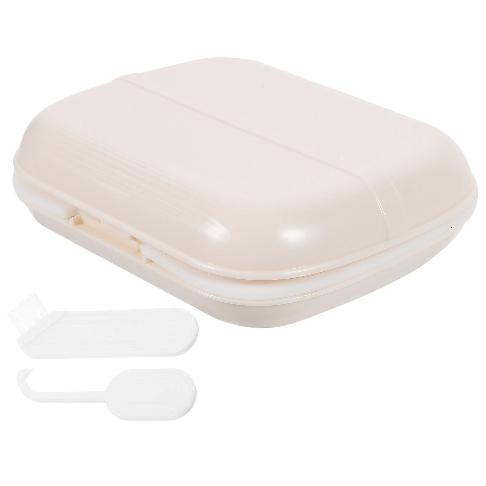 Travel Denture Container Retainer Case for Storage 4Sets Household Box