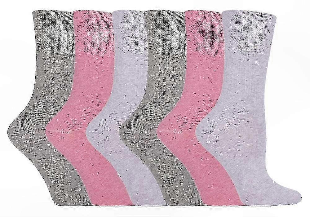 6 Pack Women's Non-Elastic Socks Size 4-8