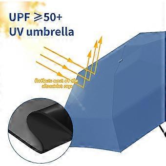 Travel Mini Umbrella for Purse With Case, Small Compact UV Umbrella, Protection Sun-Lightweight Portable Tiny Pocket Umbrella with Case, Waterproof Pa