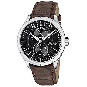 Festina reloj para Hombre Analógico de Cuarzo con brazalete de Piel de vaca F16573/4