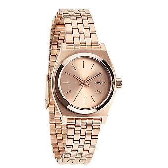 Nixon mini time teller Watch for Women Analog Quartz with Stainless Steel Bracelet in A399897 Gold