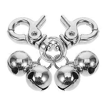 2pcs Coleira para Animais de Estimação Pingente de Sino Colar de Sino de Aço Inoxidável para Cães e Gatos Acessórios de Pingente para Animais de Estimação