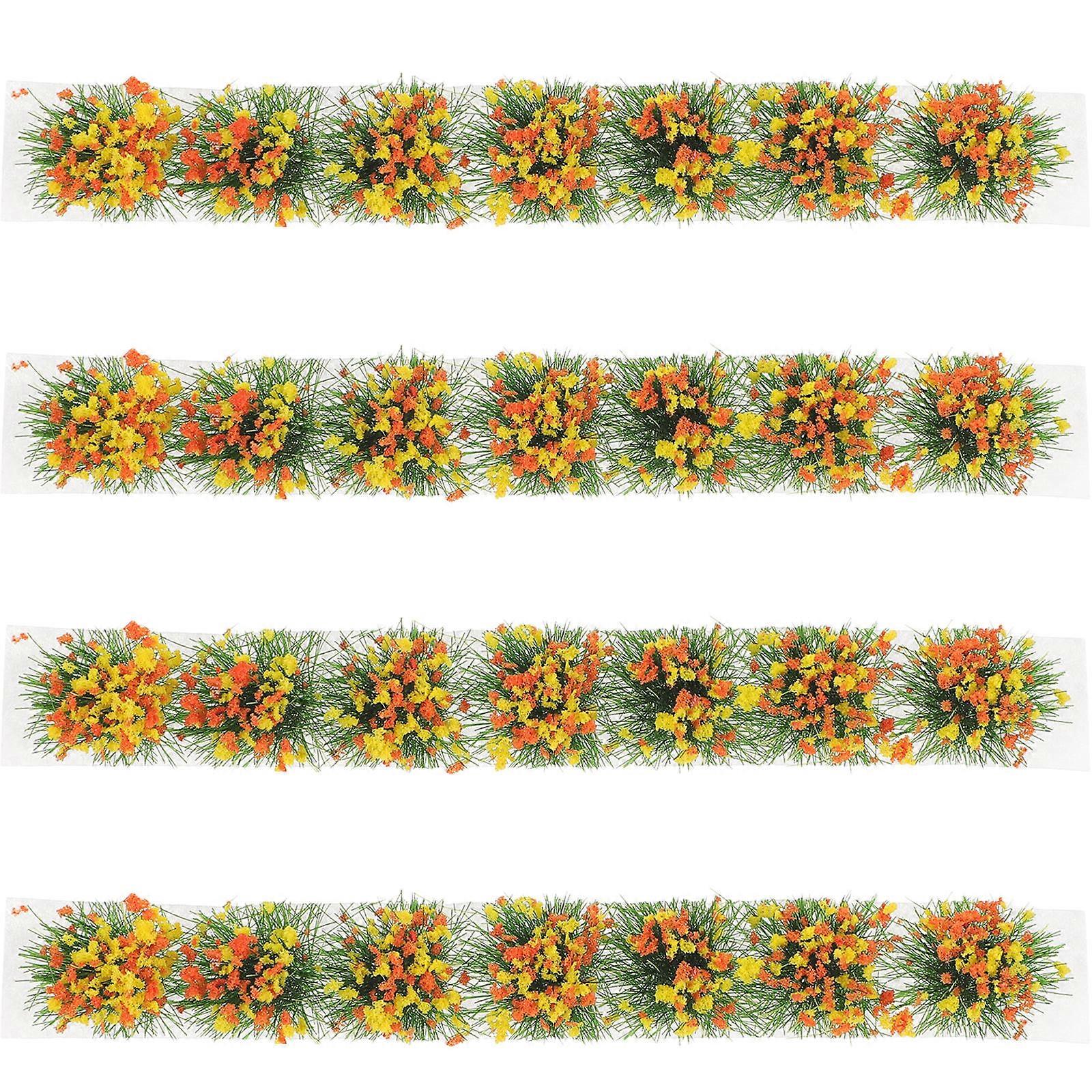 Simulation Flower Cluster Miniature Flower Cluster for Decoration 4Pcs with Assorted Color