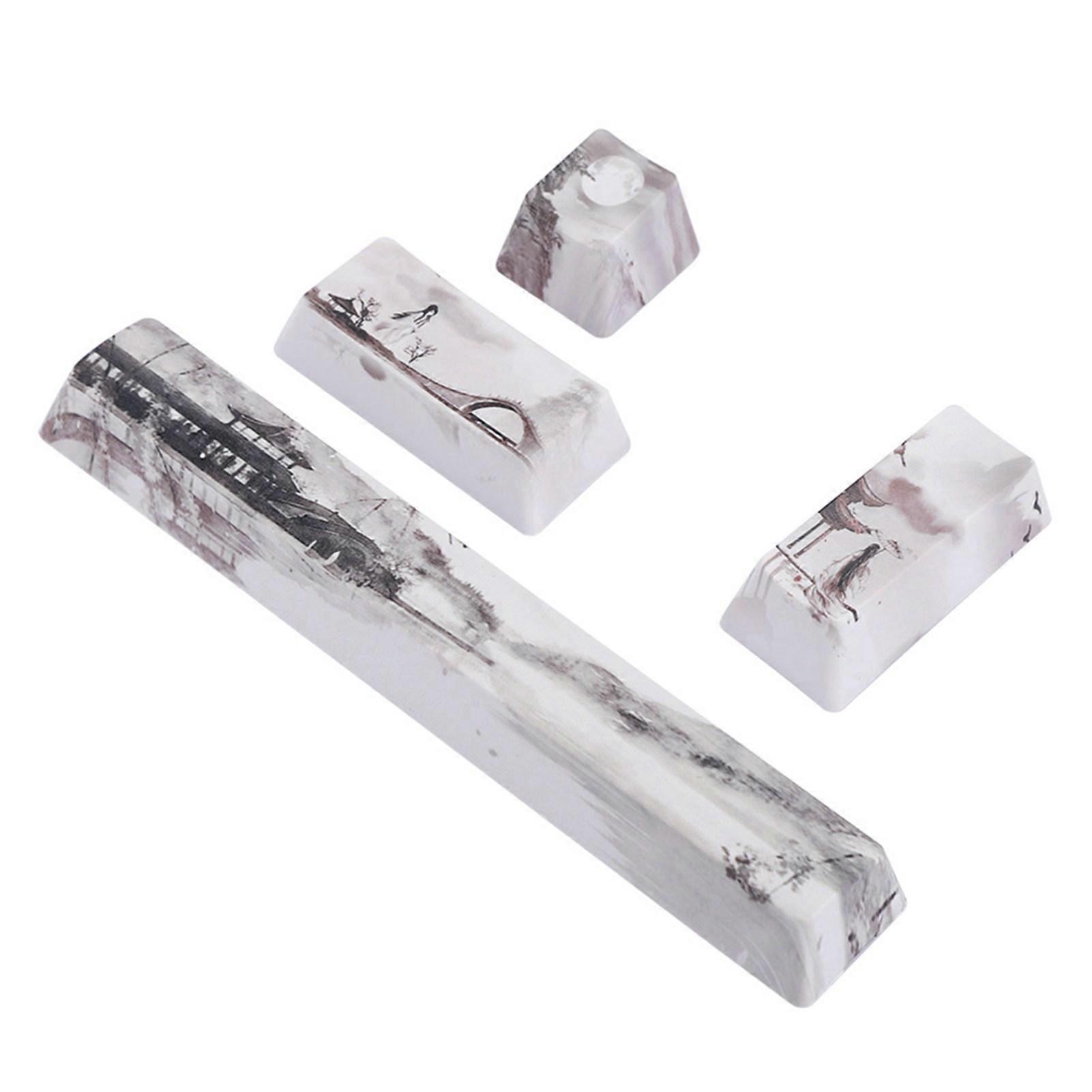 Landscape Pattern DIY Keycaps SpaceEScEnterNumpad Enter Keycap for Mechanical Keyboards(Landscape