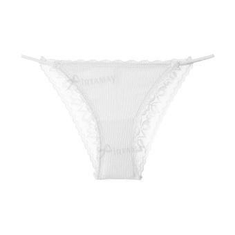 Sports yoga women's nudity and skin-friendly girls' pure cotton crotch sexy lace strap panties European and American briefs
